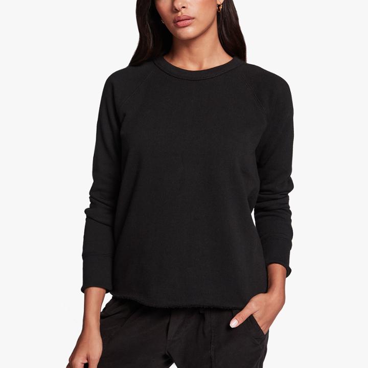 James Perse Vintage Raw Edge Sweat Top