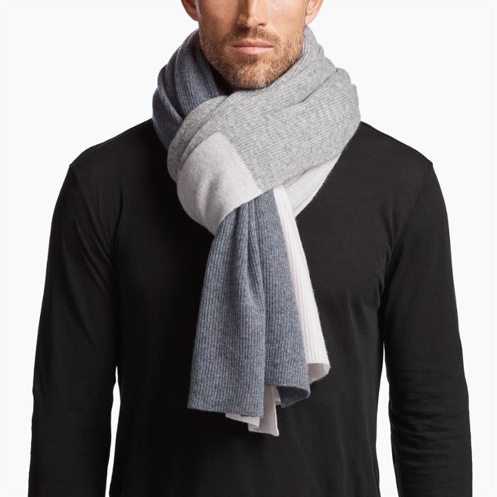 James Perse Color Blocked Rib Scarf