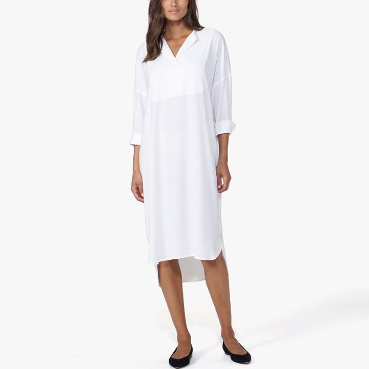 James Perse Oversized Tuxedo Shirt Dress - Online Exclusive