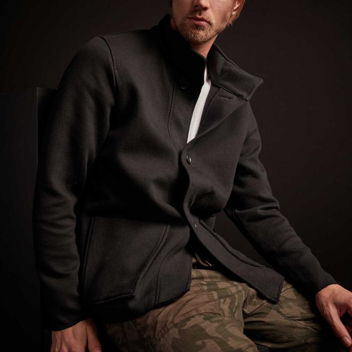 James Perse Funnel Neck Button Up Jacket