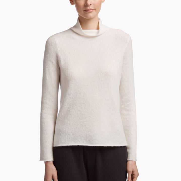 James Perse Felted Cashmere Turtleneck Sweater
