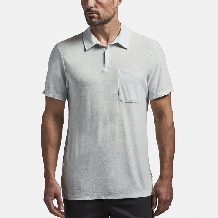 James Perse Cotton Linen Jersey Pocket Polo