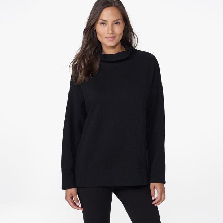 James Perse Wool Blend Funnel Neck Sweatshirt