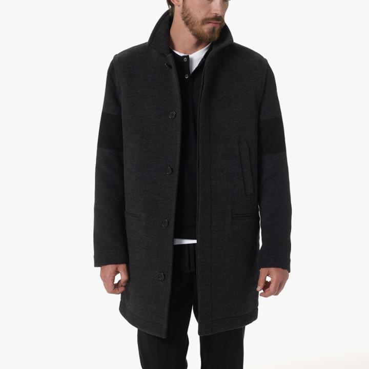 James Perse Stripe Sleeve Winter Coat