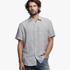 James Perse Needle Stripe Linen Shirt