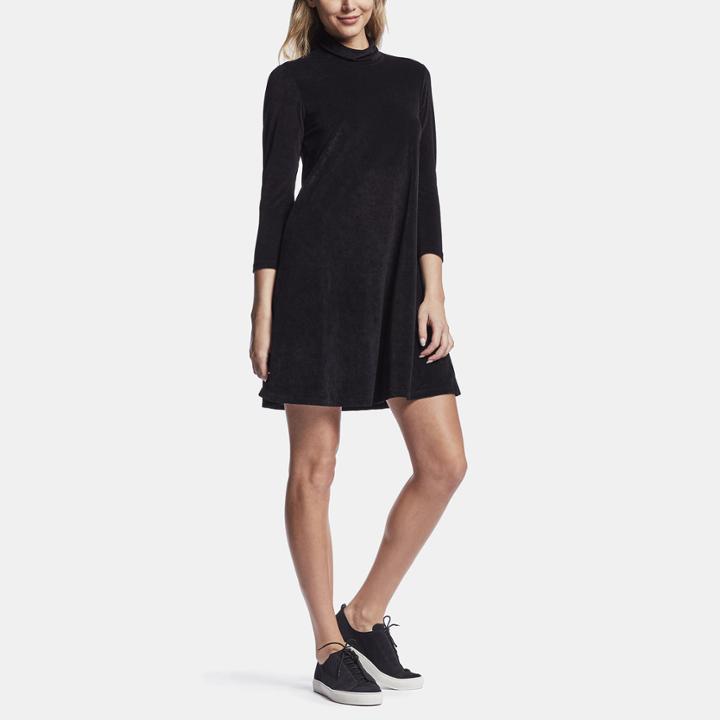 James Perse Velvet Turtleneck Dress