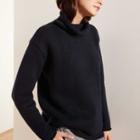 James Perse Wool Blend Funnel Neck Sweater
