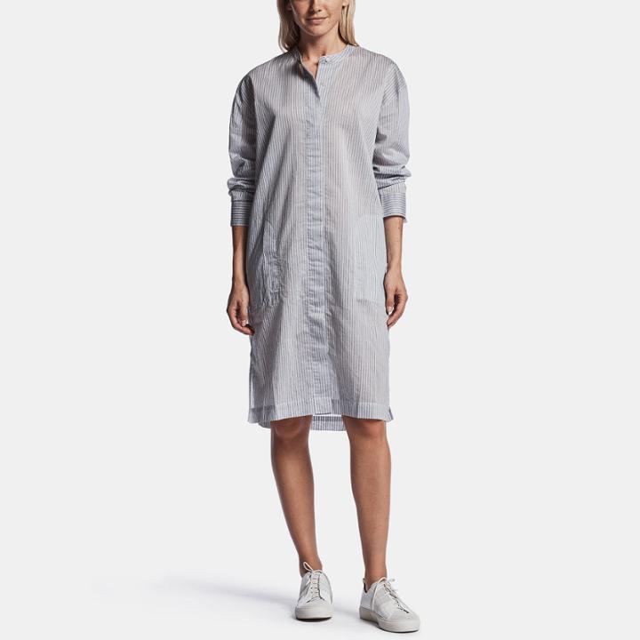 James Perse Striped Organza Shirt Dress