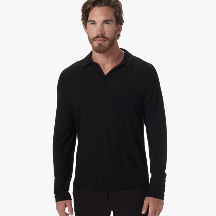 James Perse Wool Jersey Raglan Polo