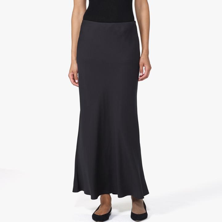 James Perse Sanded Satin Flare Skirt