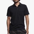 James Perse Sueded Stretch Jersey Pocket Polo