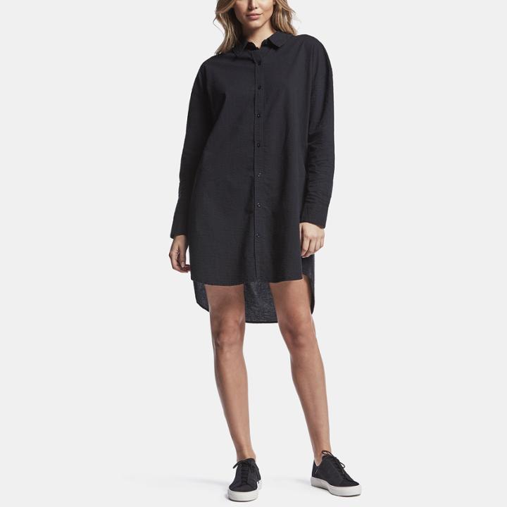 James Perse Collage Pinstripe Shirt Dress