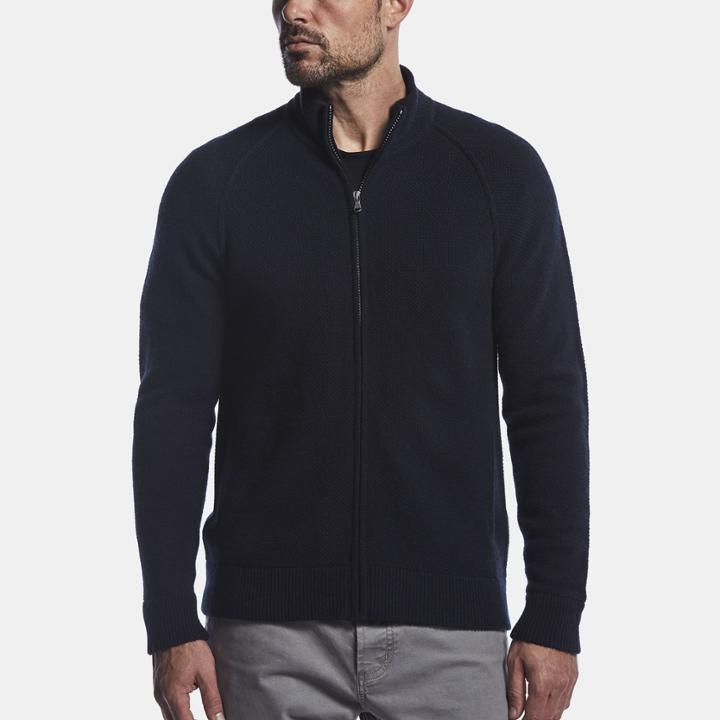 James Perse Cashmere Basketweave Track Jacket