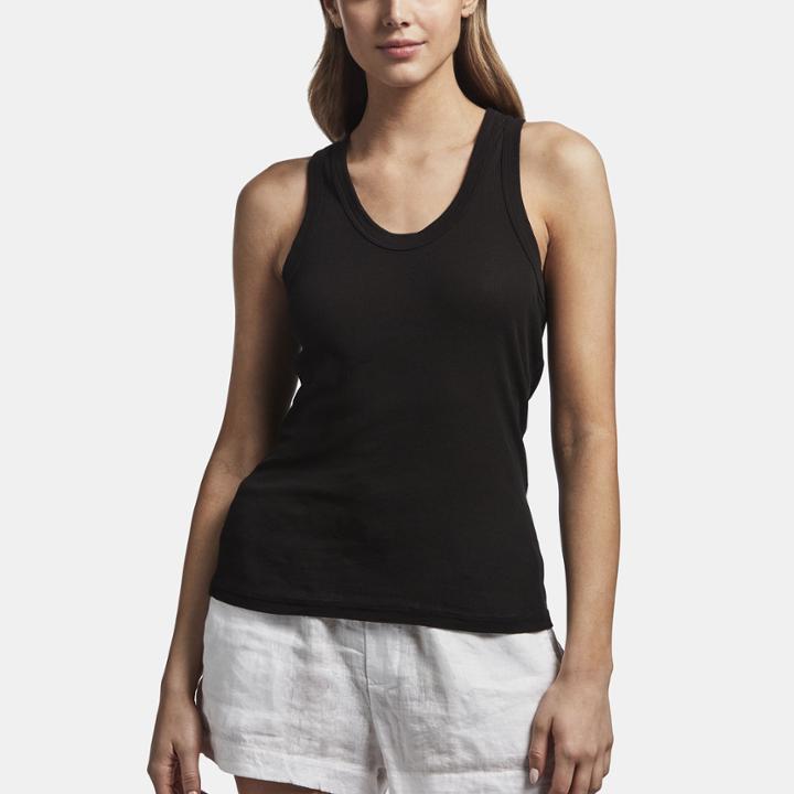 James Perse Wide Binding Ribbed Tank
