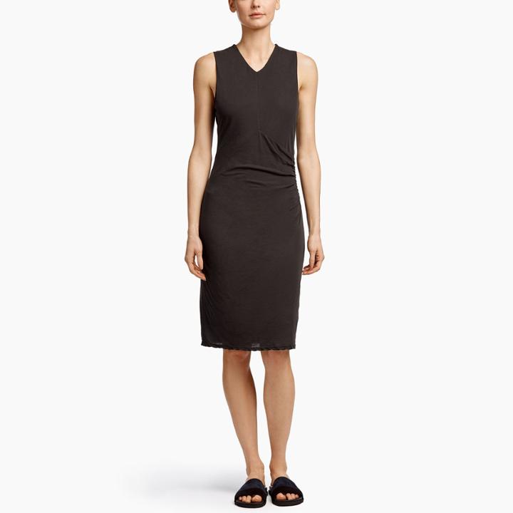 James Perse Side Drape Jersey Dress