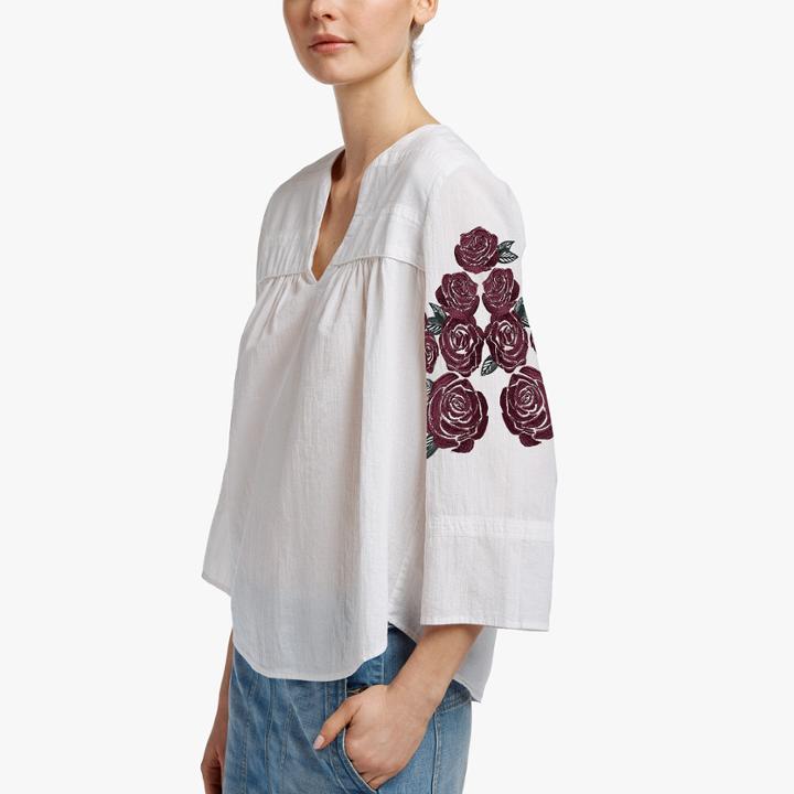 James Perse Grateful Dead Rose Embroidered Blouse