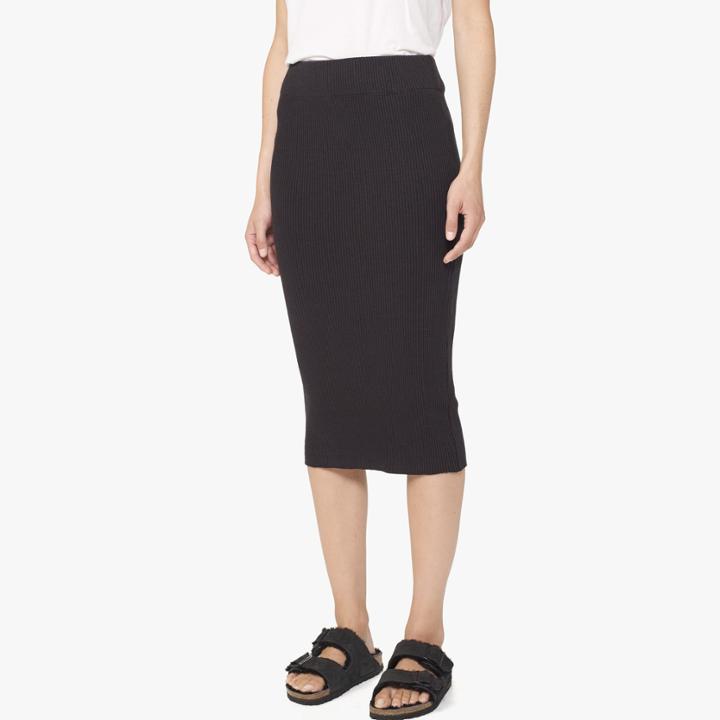 James Perse Melange Heavy Rib Pencil Skirt