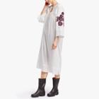 James Perse Rose Embroidered Caftan Dress