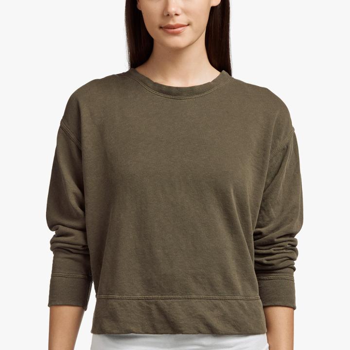 James Perse Vintage Fleece Cropped Sweatshirt