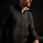James Perse Wool Blend Zip Up Sweater