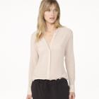 James Perse Slim Chiffon Button Up