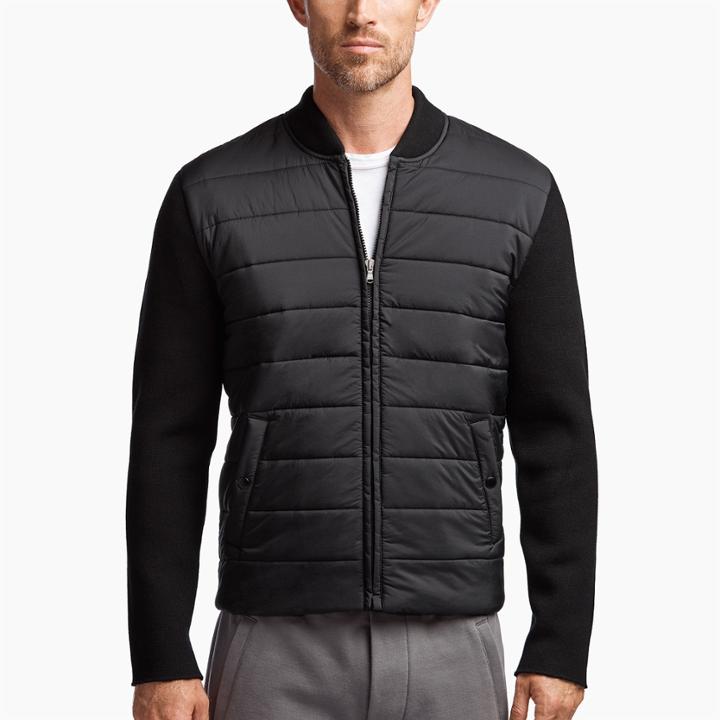 James Perse Puffer Front Scuba Cardigan