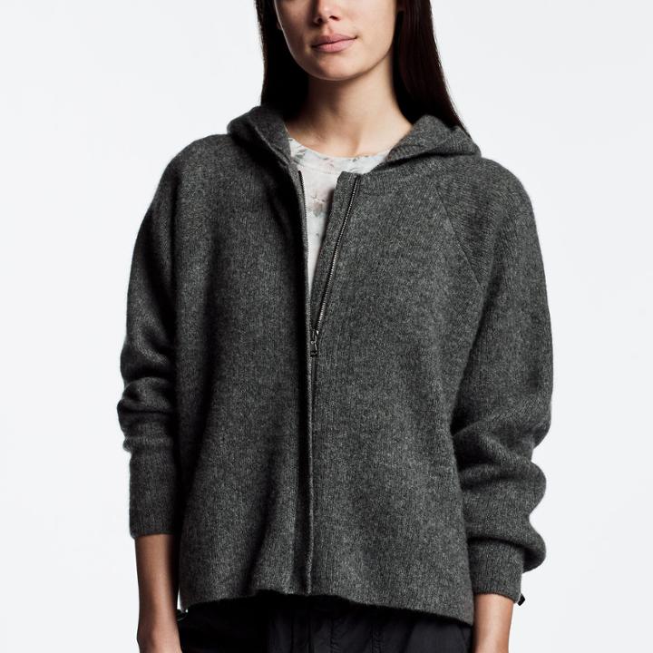 James Perse Cashmere Silk Zip Hoodie