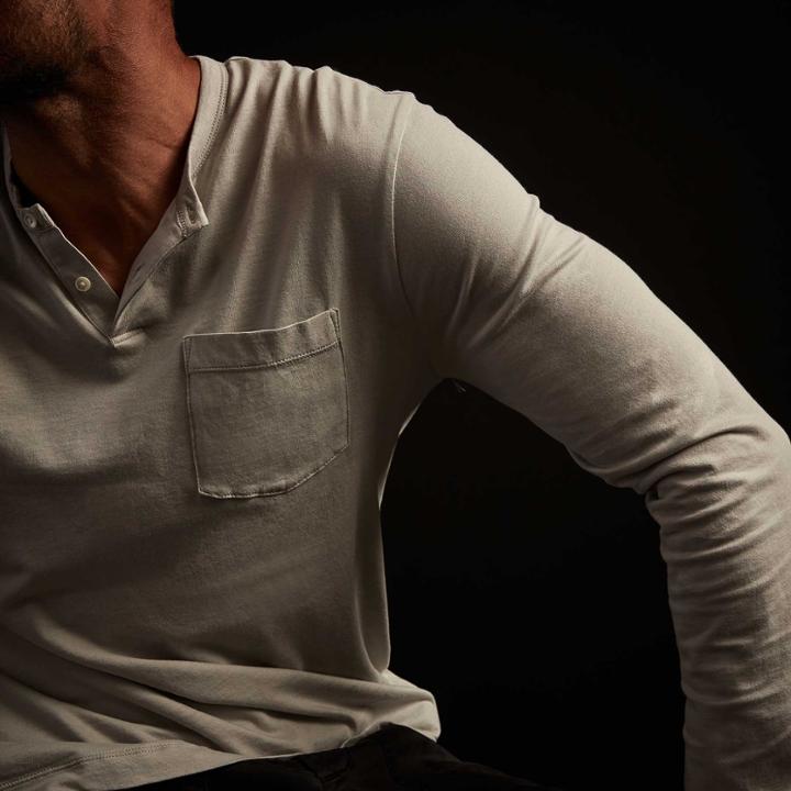 James Perse Brushed Lotus Jersey Henley
