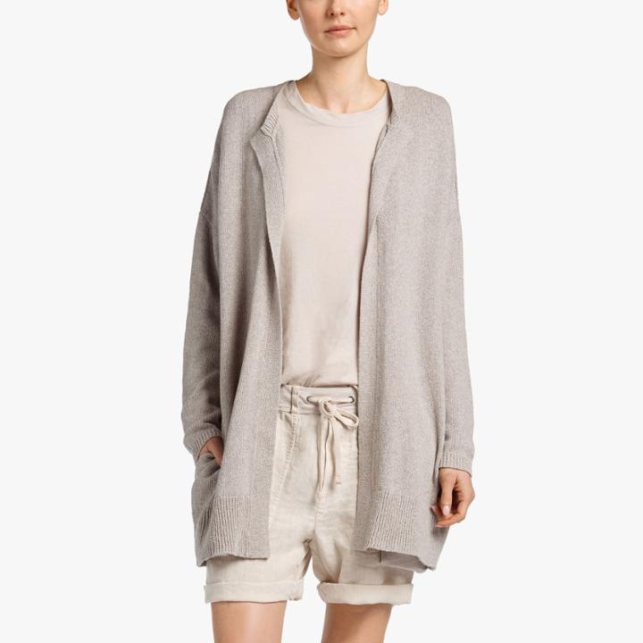 James Perse Cotton Crepe Cardigan