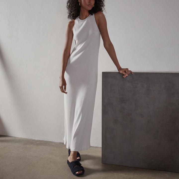 James Perse High Neck Rib Tank Dress
