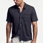 James Perse Short Sleeve Chambray Knit Shirt