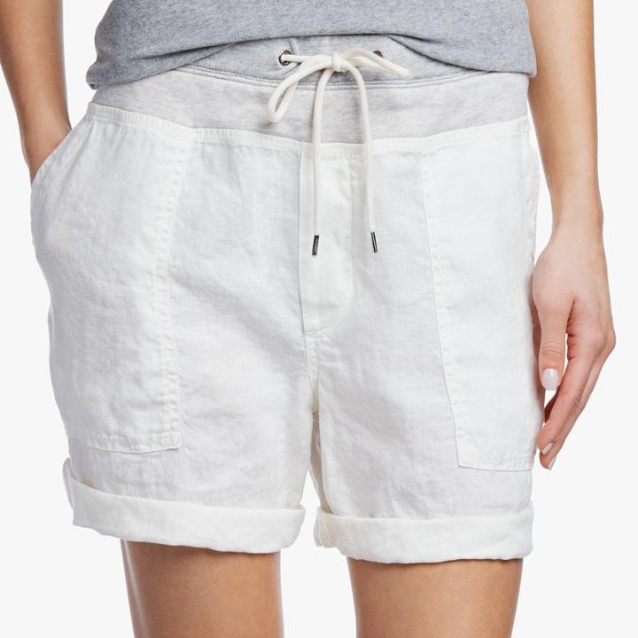 James Perse Mixed Media Linen Short