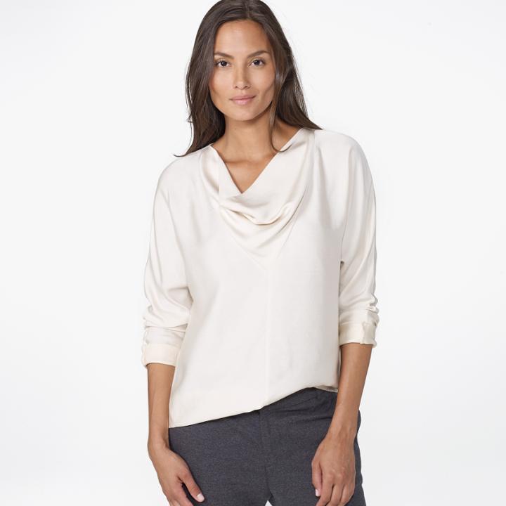 James Perse Sanded Satin Cowl Top - Online Exclusive