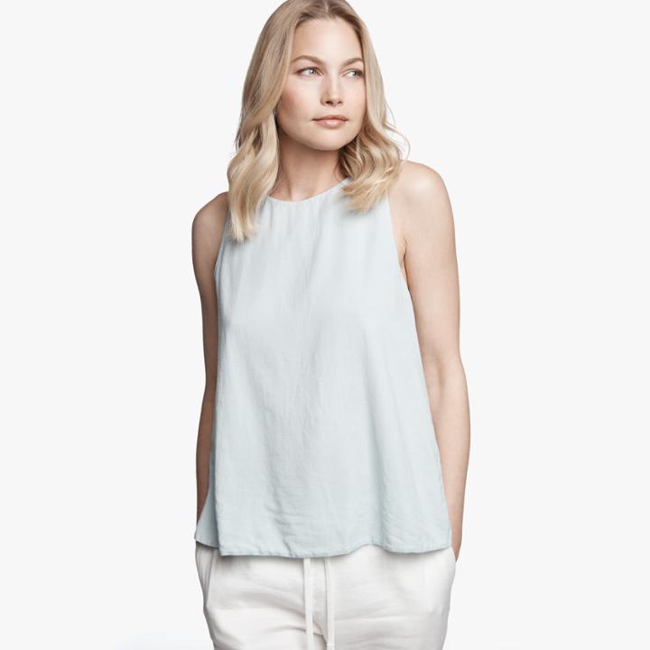 James Perse Chiffon Wrap Back Tunic