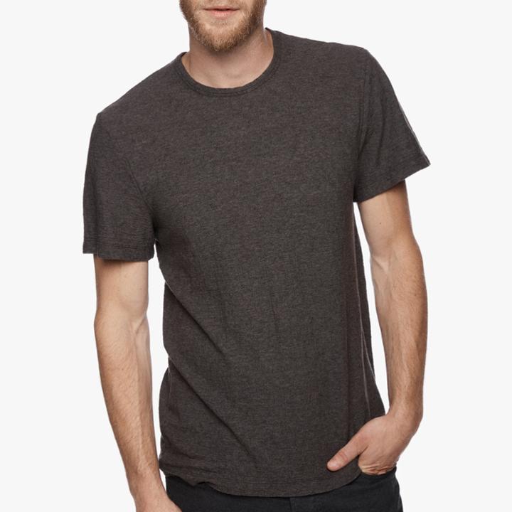 James Perse Melange Cotton Wool Jersey Short Sleeve Tee
