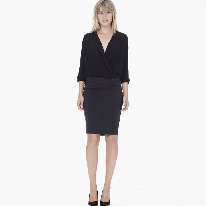 James Perse Collage Wrap Dress