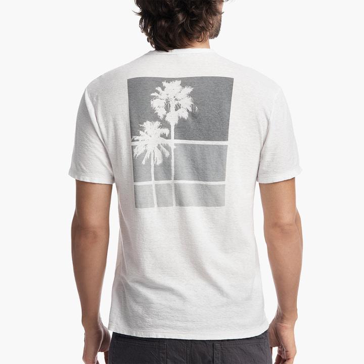 James Perse Cotton Linen Short Sleeve Pocket Crew
