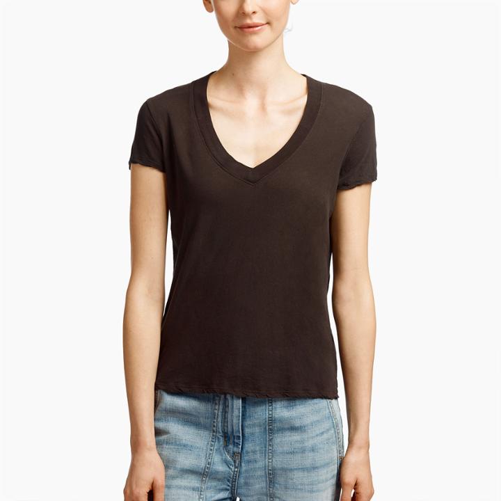 James Perse Recycled Slub Knit Seamed Tee