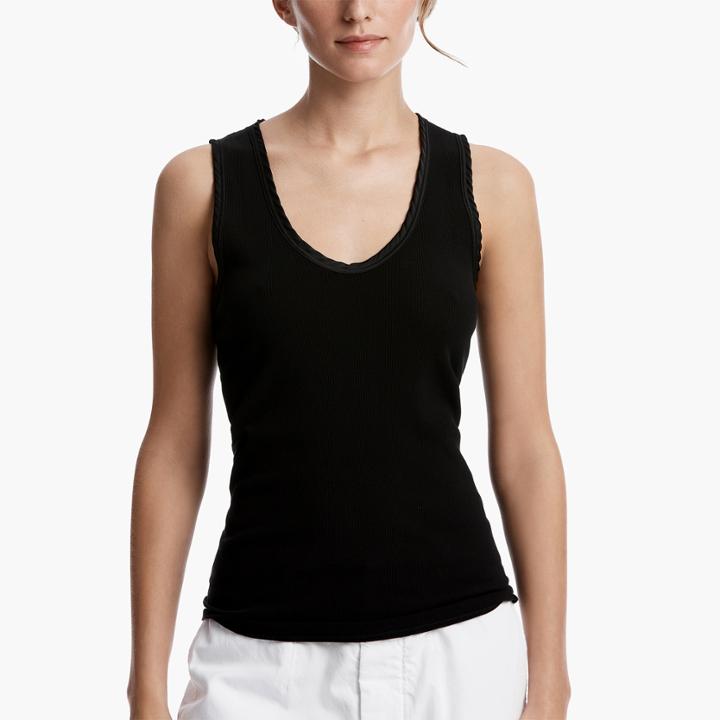 James Perse Satin Binding Tubular Tank