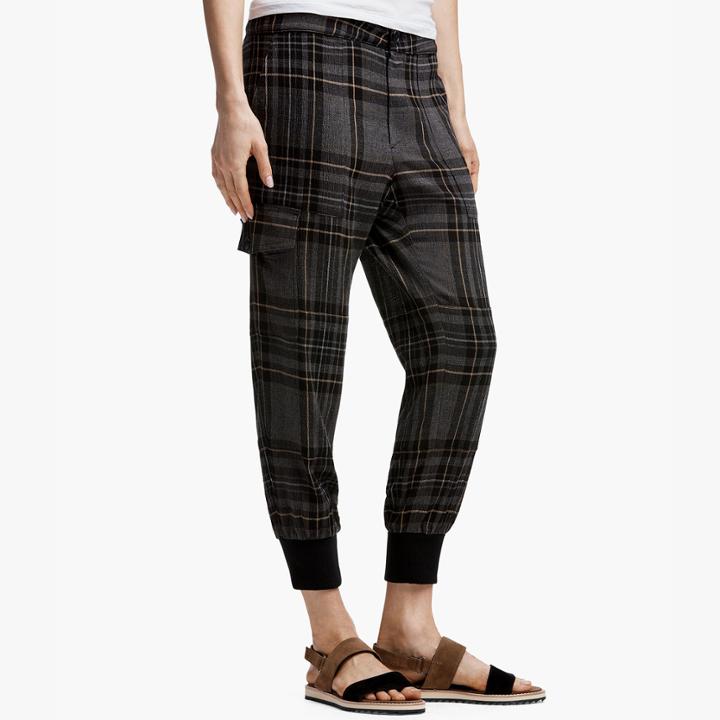 James Perse Plaid Cargo Pant - Online Exclusive