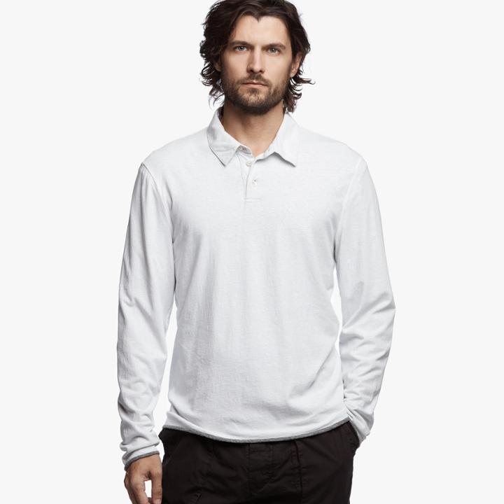 James Perse Recycled Knit Doubled Polo