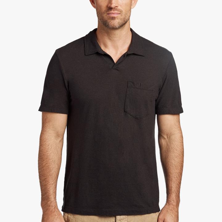 James Perse Cotton Linen Pocket Polo