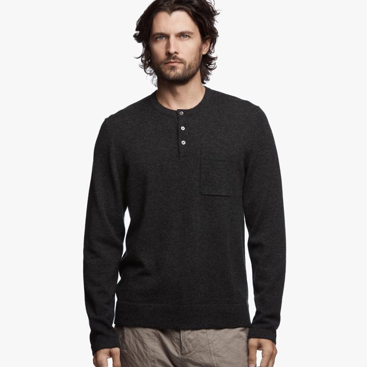 James Perse Cashmere Pocket Henley