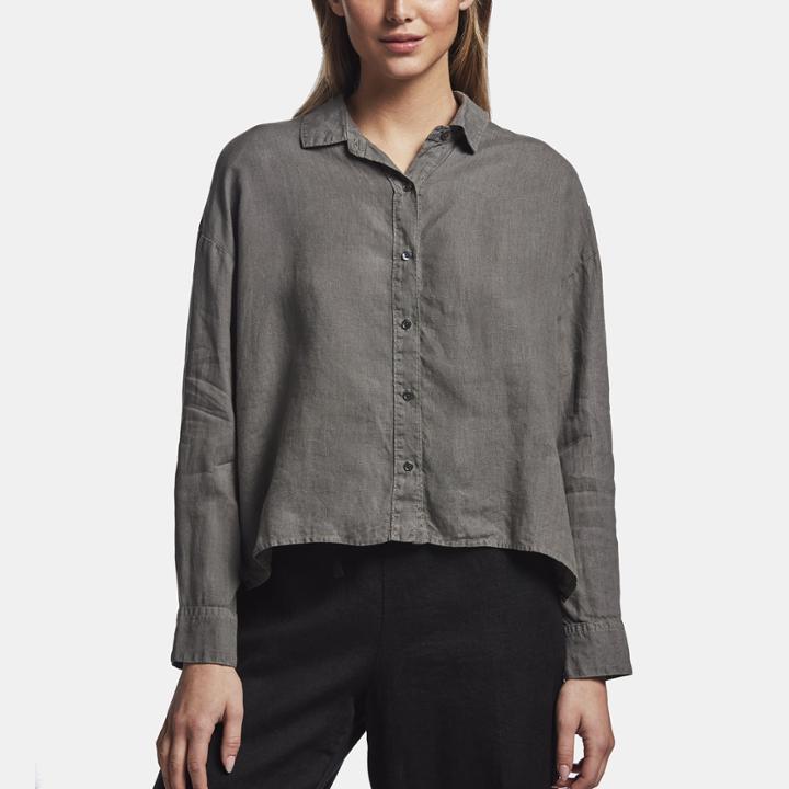 James Perse Canvas Linen Boxy Shirt