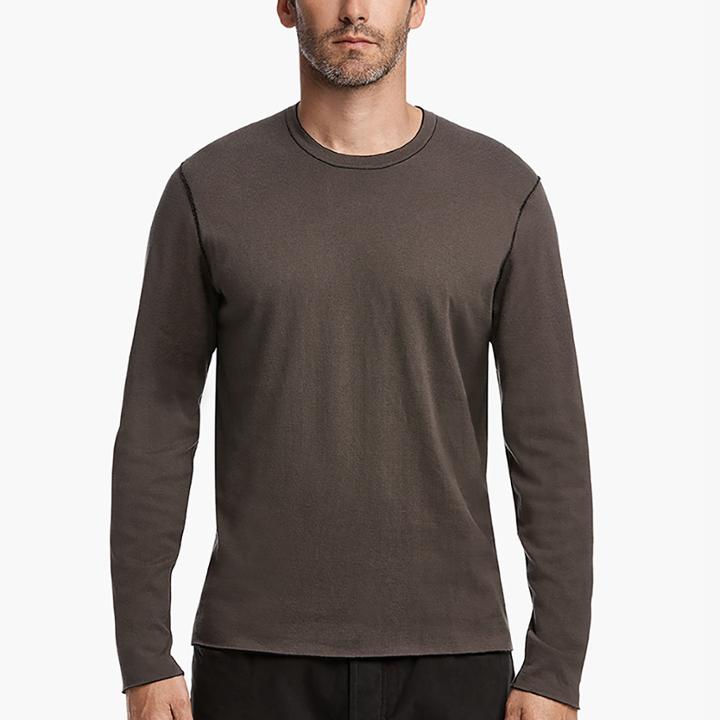 James Perse Reversible Cotton Crew Neck Sweater