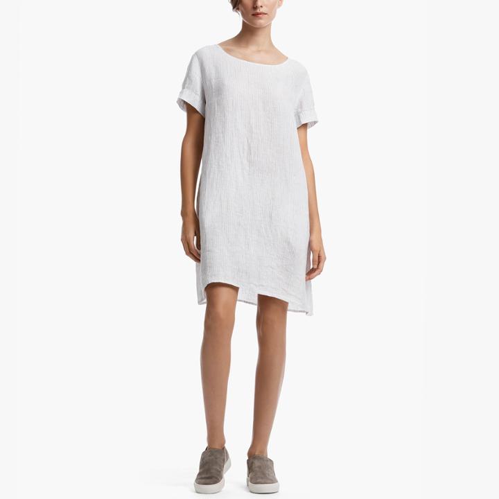 James Perse Striped Linen Tee Dress