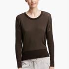 James Perse Contrast Rib Pullover Tee
