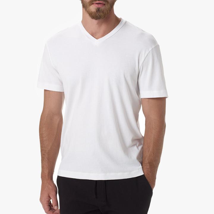 James Perse Clean Interlock Short Sleeve V Neck