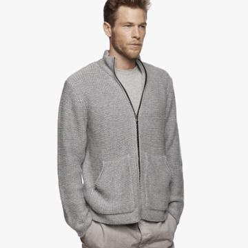 James Perse Cashmere Zip-up Sweater