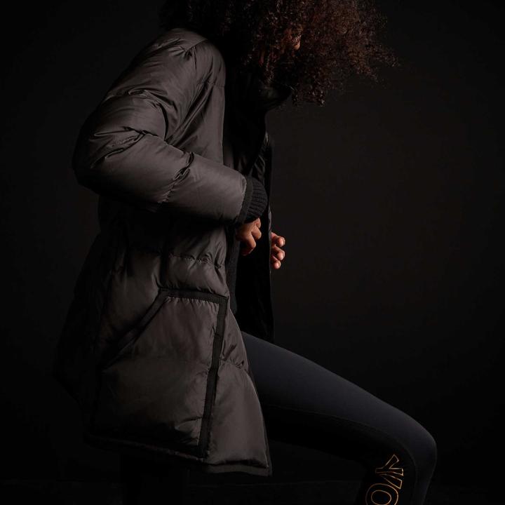 James Perse Lightweight Funnel Neck Puffer Coat